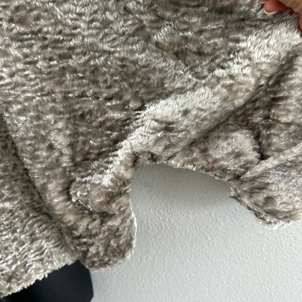 INC International Concepts Gray Faux Fur Varsity Jacket - Picture 7 of 11